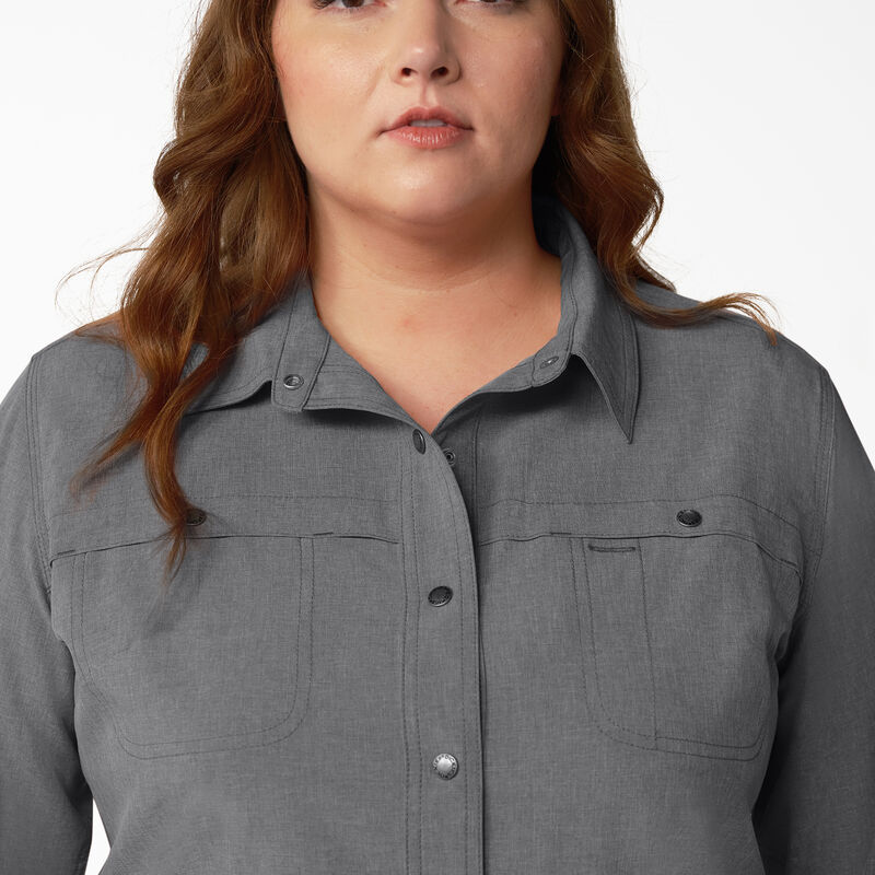 Dickies Plus Cooling Roll-Tab Work Shirt Graphite Gray ID-yROUc30Z