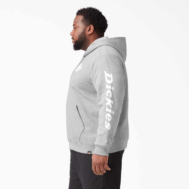 Dickies Logo Sleeve Fleece Hoodie Heather Gray ID-yZtZbgHQ