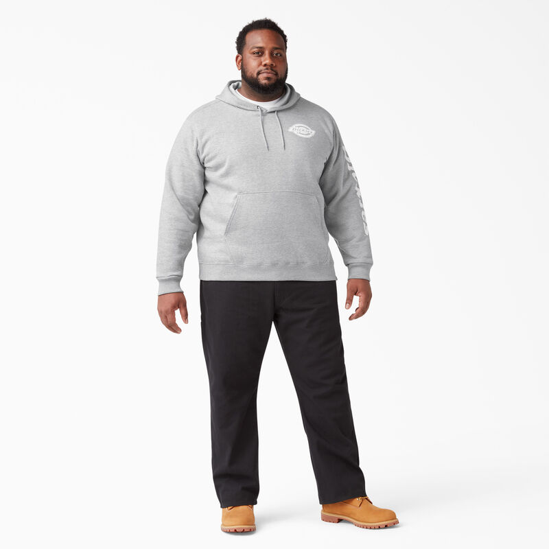 Dickies Logo Sleeve Fleece Hoodie Heather Gray ID-yZtZbgHQ