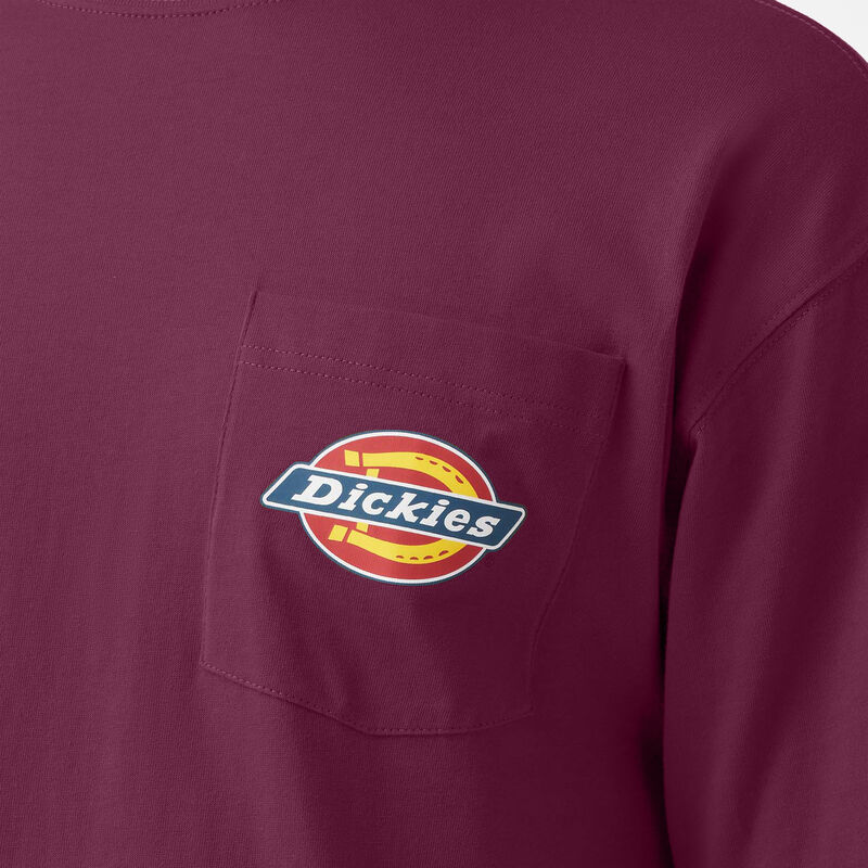 Dickies Chest Logo Pocket T-Shirt Grape Wine ID-ydxLCHZY