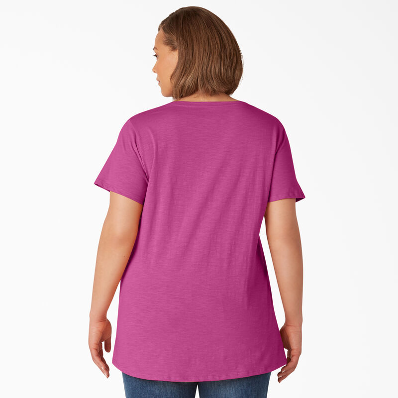 Dickies Plus Short Sleeve V-Neck T-Shirt Festival Fuchsia ID-ykIc0vjT