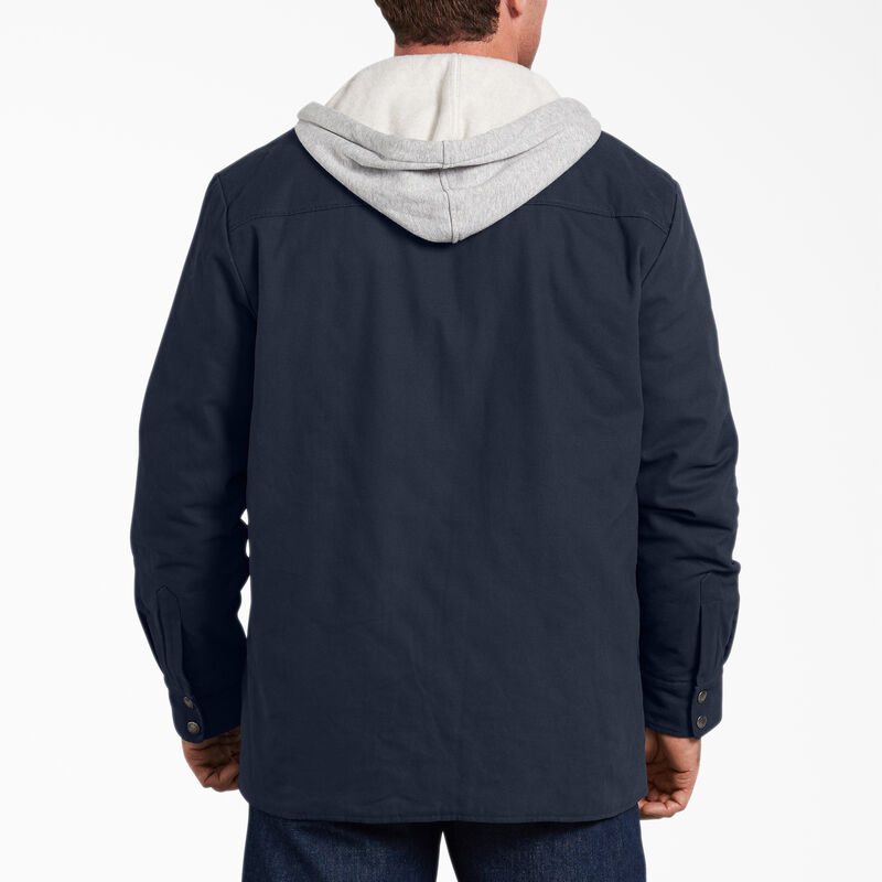 Dickies Duck Hooded Shirt Jacket Dark Navy ID-ytL0ipUc