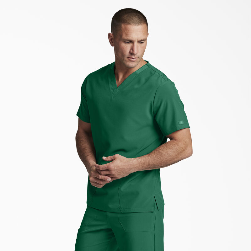 Dickies Unisex EDS Essentials V-Neck Scrub Top Hunter Green ID-ytrZqQAk