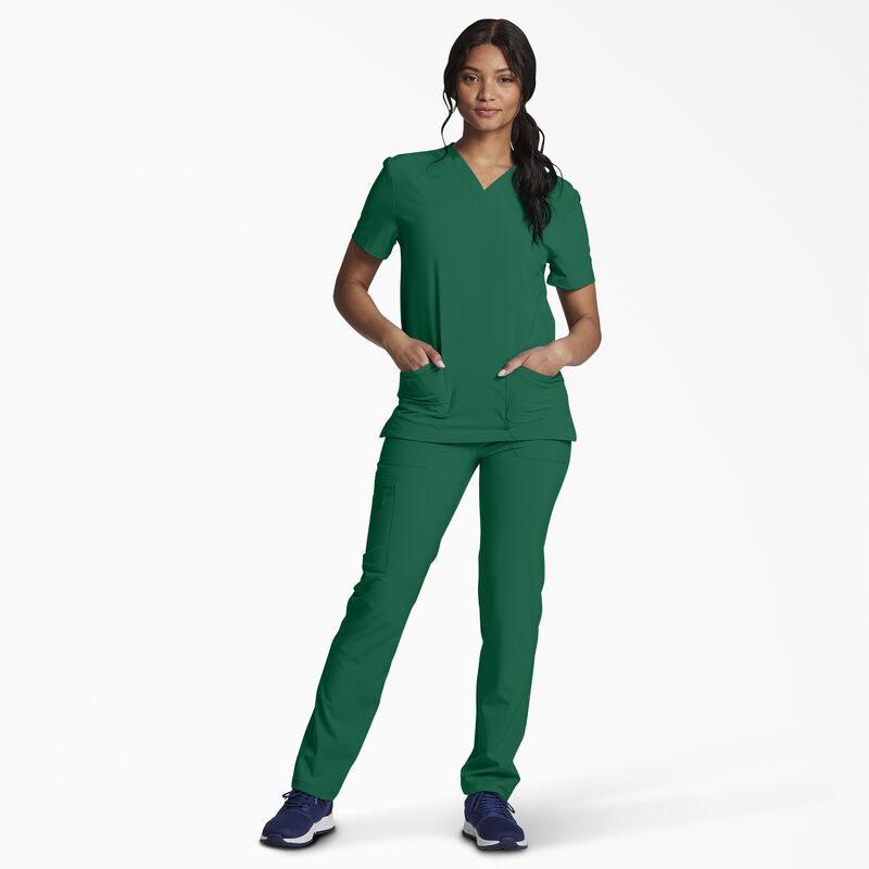 Dickies Unisex EDS Essentials V-Neck Scrub Top Hunter Green ID-ytrZqQAk
