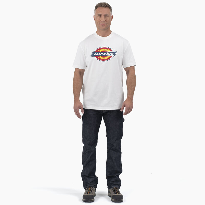 Dickies Short Sleeve Tri-Color Logo Graphic T-Shirt White ID-yuNwd6Pb