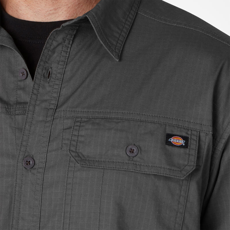 Dickies FLEX Ripstop Long Sleeve Shirt Rinsed Slate ID-z6YUcNRy