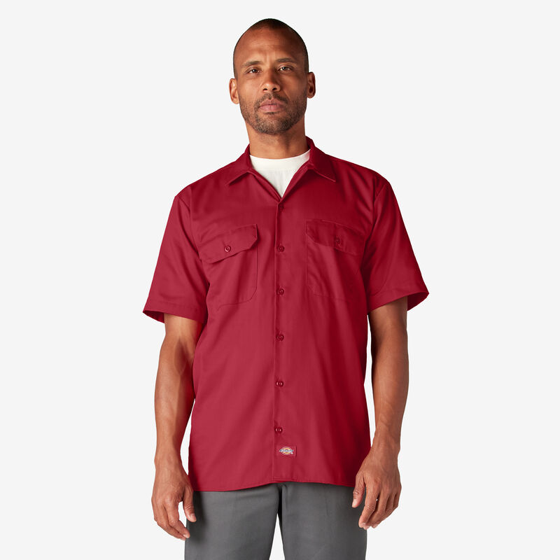 Dickies Short Sleeve Work Shirt English Red ID-zAs26eyf