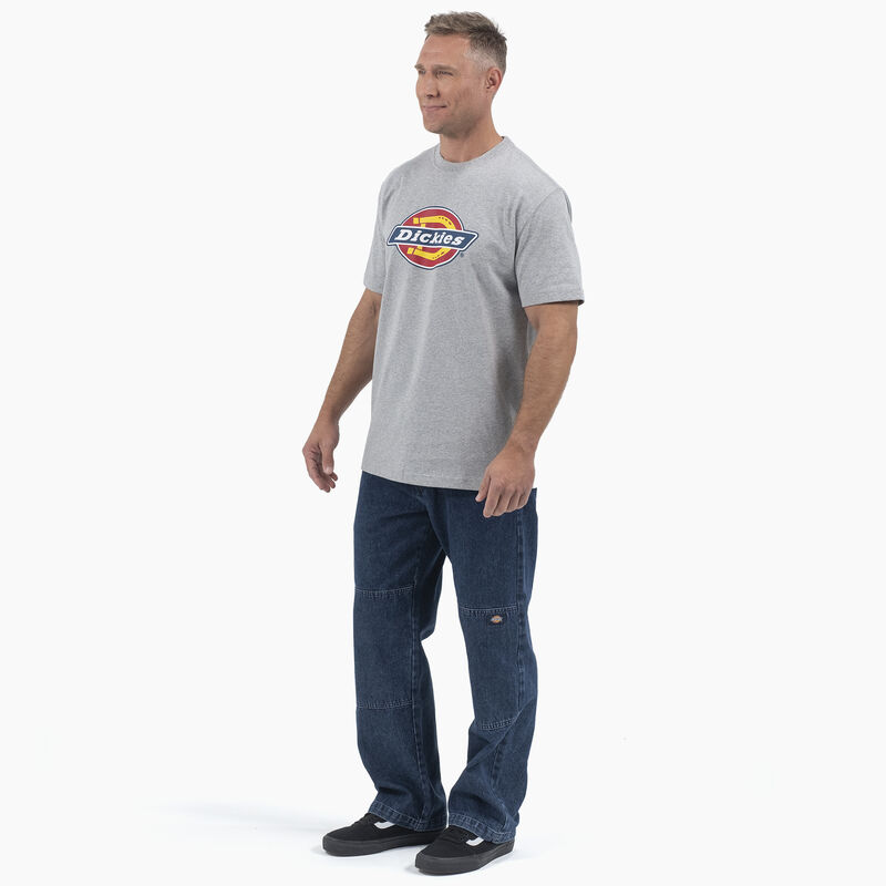 Dickies Short Sleeve Tri-Color Logo Graphic T-Shirt Heather Gray ID-zE5UqBGt