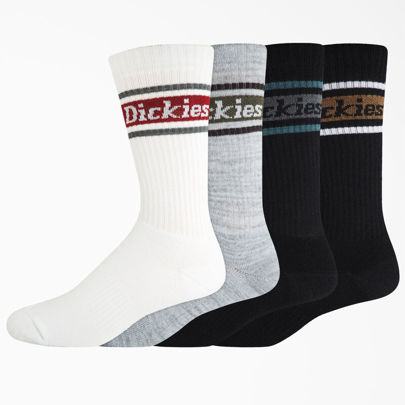 Dickies Rugby Stripe Socks, Size 6-12, 4-Pack Assorted Colors ID-zMF20fgu