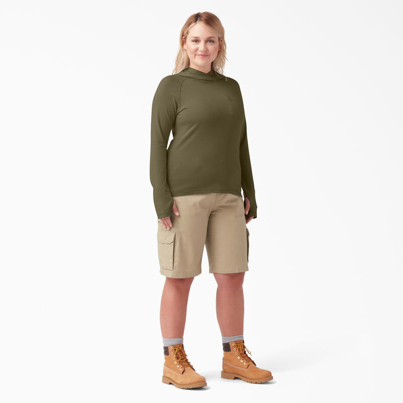 Dickies Plus Cooling Performance Sun Shirt Military Green Heather ID-zWC83X1s
