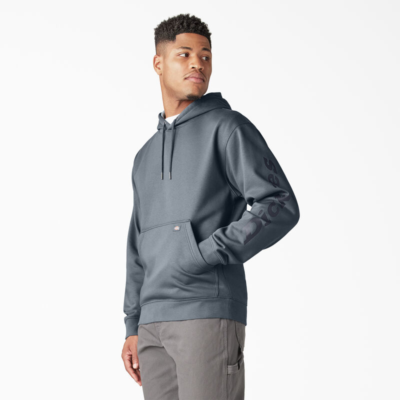 Dickies Water Repellent Logo Sleeve Hoodie Stormy Weather ID-zXhGT9eG