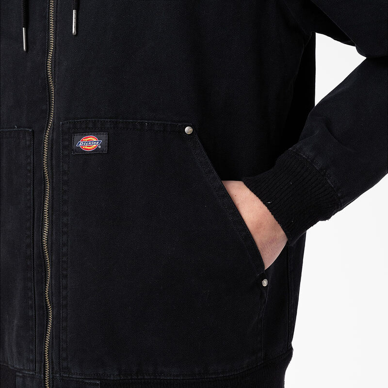 Dickies Hooded Bomber Jacket Stonewashed Black ID-zeSLAM9o