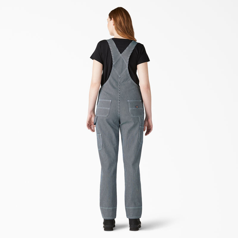 Dickies Hickory Stripe Boyfriend Fit Bib Overalls Stonewashed Hickory Stripe ID-ziFBxauN