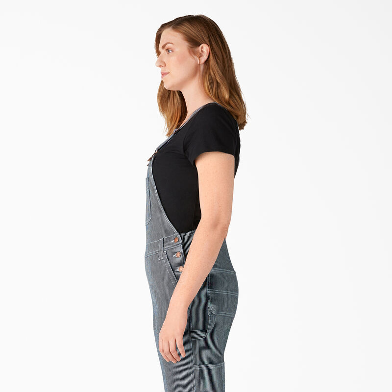 Dickies Hickory Stripe Boyfriend Fit Bib Overalls Stonewashed Hickory Stripe ID-ziFBxauN