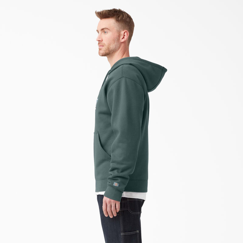 Dickies Water Repellent Tri-Color Logo Hoodie Lincoln Green ID-zlc9loOW